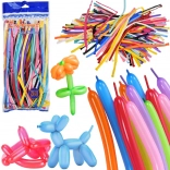 Long Colored Balloons for Modeling and Decorations - 100 pcs