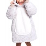 Warme hoodie deken met kap Konijn voor kinderen