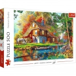 Puzzel 500 stukjes – huisje aan de rivier TREFL
