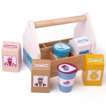 Bigjigs Toys produits pour cocktails dans une boîte de transport