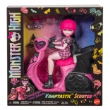 Monster High Draculaura met vampierscooter en vleermuis