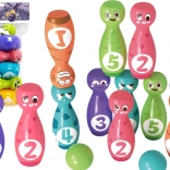 Set kegels met vrolijke gezichten