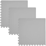 HUMBI Foam Mat 180 × 60, large waterproof puzzle, gray, 3 pcs
