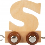 Small Foot wooden wagon with letter S for wooden train sets