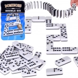 domino logische en educatieve spel voor kinderen en volwassenen in metalen doos