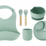 Children's Silicone Dining Set MoMi AMI Green