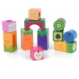 Vilac cubes sonores fruits – ensemble sensoriel en bois 11 pcs