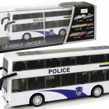 Doppeldecker-Polizeibus mit Aufziehmotor, Licht und Sound