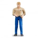 Bruder BWorld figurine homme avec un pantalon bleu