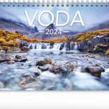 Bureaokalender Water 2024, Tsjechisch‑Slowaaks, 23,1 × 14,5 cm