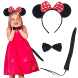 Kids' Mouse Costume Set with Headband, Bow, and Tail