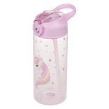 Gourde en tritan avec paille Rainbow Unicorn 500 ml