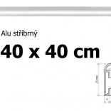 Aluminium lijst zilver 40x40 cm