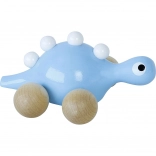 Wooden Dinosaur on Wheels Blue