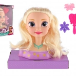 Kop om te kappen blond met accessoires