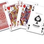 Plastic cards for poker and bridge in a box