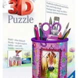 RAVENSBURGER Puzzle 3D pot à crayons – cheval, 57 pièces
