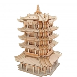 Puzzle 3D en bois Yellow Crane Tower