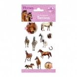 Kleurige tatoeages met paardenmotief - 12 stuks