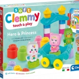 Clementoni Soft Clemmy großes Spielset mit Buch – Ritter und Prinzessin