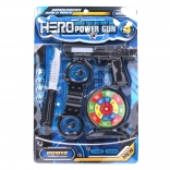 Ensemble de policier avec effets de pistolet