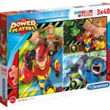 Puzzle Power Players 3x48 pièces