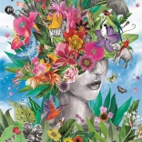 Puzzle 500 pièces – La tête dans la jungle CLEMENTONI