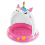 Piscine gonflable pour enfants avec auvent – Licorne INTEX