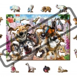 Wooden Puzzle Crazy Pets by WOODEN CITY - 200 Pieces ECO