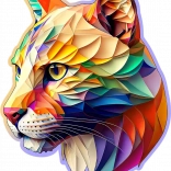 Puzzle en bois WOODEN CITY puma colorée 150 pièces