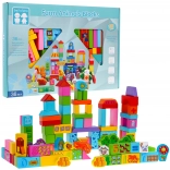 Blocs de construction en bois Gospodarstwo 100 pièces pour enfants 3+