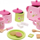 Houten theeset Rose