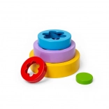 Tour empilable fleurie Bigjigs Toys en bois FSC