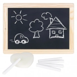 Goki tweezijdig zwart bord met krijtjes