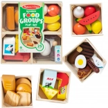 Houten voedselsset FOOD GROUPS 25 st.