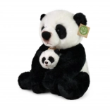 Plush panda with cub 27 cm eco-friendly