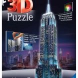RAVENSBURGER puzzle 3D lumineux Empire State Building – édition nocturne, 216 pièces