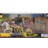Native American set with horse and wagon – plastic toy