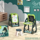 Multifunctioneel kindertableau 3+ magnetisch + krijtbord + krukje + kantoorbenodigdheden