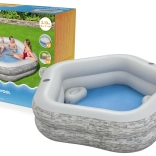 inflatable corner garden pool 213 × 206 × 53 cm bestway