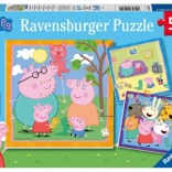 Puzzel Peppa Pig 3x49 stukjes