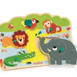 Puzzle à encastrer Animaux de la jungle avec sons Djeco