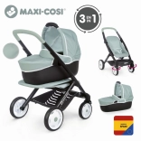 Combined doll stroller MAXI-COSI 3-in-1 turquoise grey