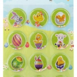 Paasstickers 3D glinsterend – set van 12 stuks