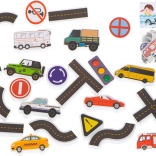 Foam puzzel voor in bad met stadsstijl