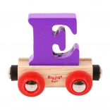 Wooden Wagon Bigjigs Rail with Letter E