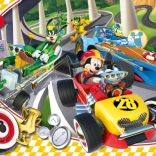 Clementoni puzzel Mickey en de Raceauto’s – race, 15 stukjes