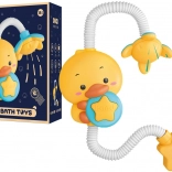 Bath toy duckling with battery-powered shower effect