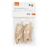 Petites courbes de rails en bois compatibles avec Maxim - 4 pièces