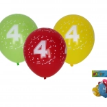 Balloons 30 cm with number 4 – set of 5 pcs